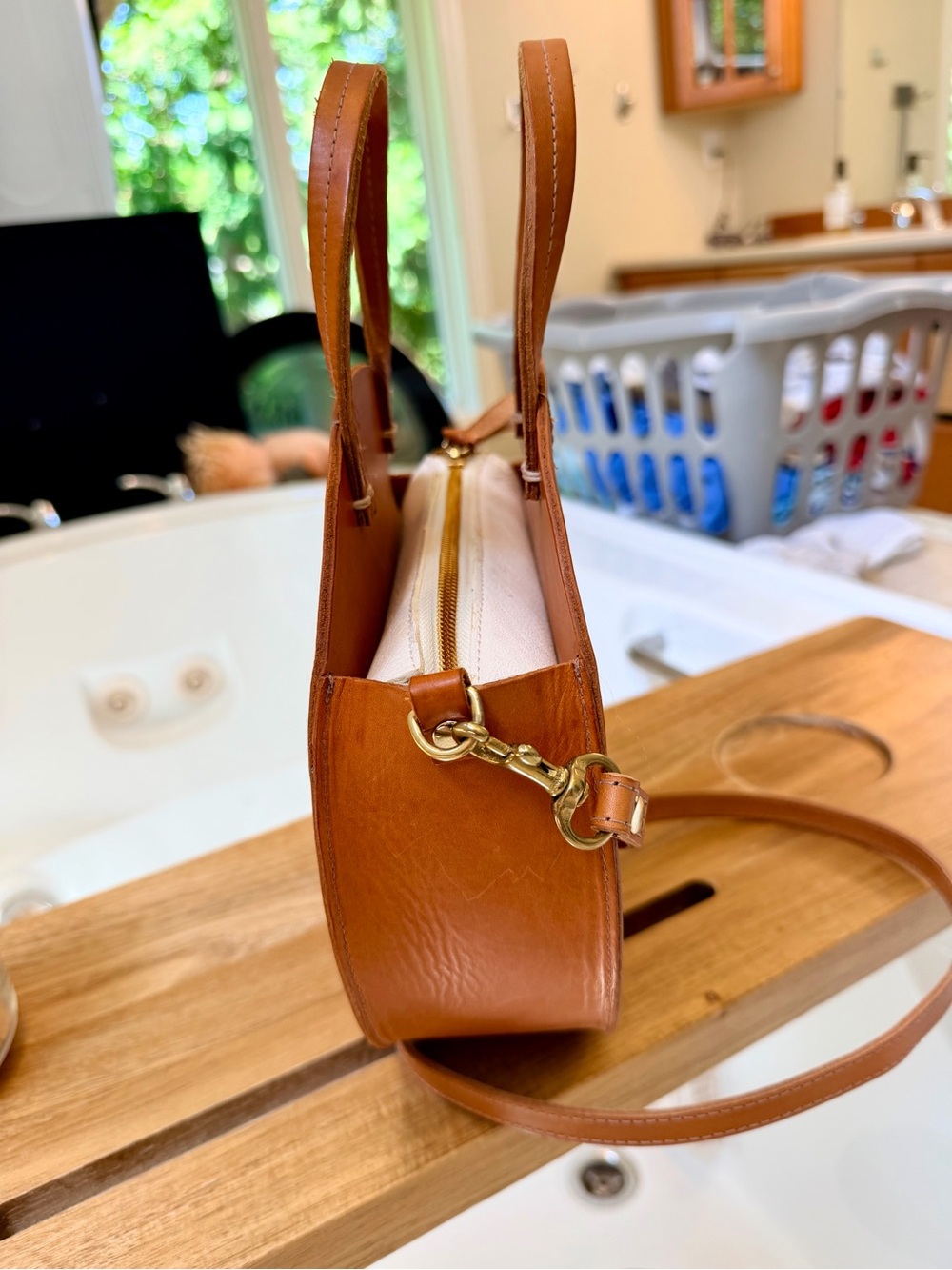 CLARE V PETIT ALISTAIR BAG - NATURAL CUOIO $365.00 - Picture 10 of 15
